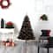 6ft. Pre-Lit Black Artificial Christmas Tree, Clear LED Lights